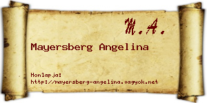 Mayersberg Angelina névjegykártya